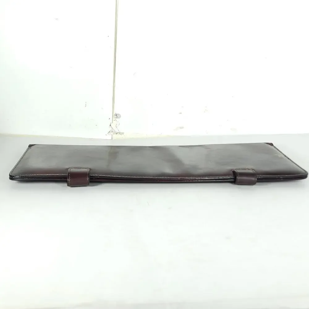 Bosca USA Oxblood Hand Stained Leather Portfolio Travel Tie Organizer Case